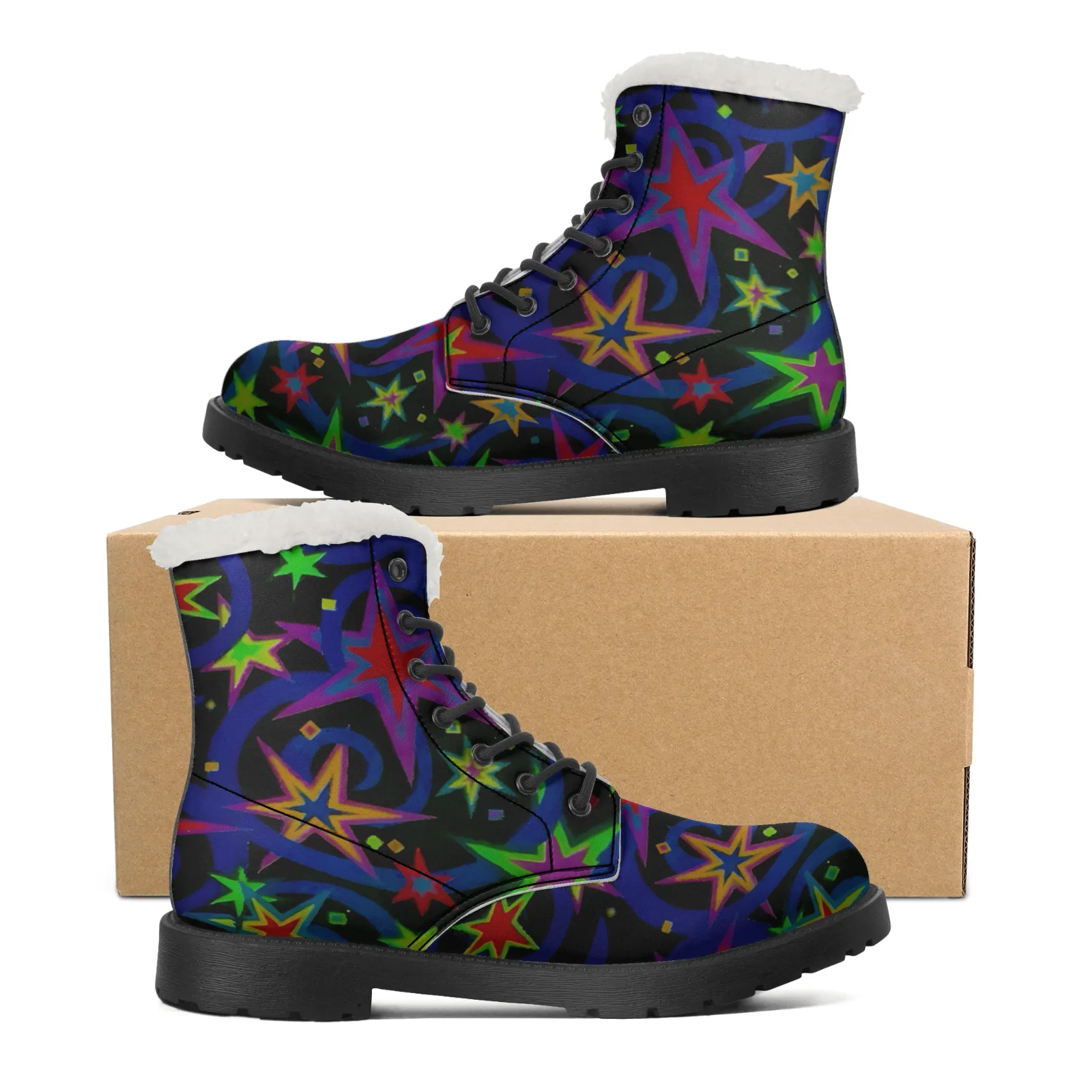 Men Shoes Eu To Us - Botas de nieve de felpa Starlit