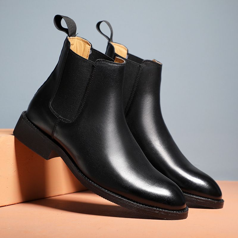 Men Shoes Models - Primavera/Invierno elegante Chelsea botas de cuero