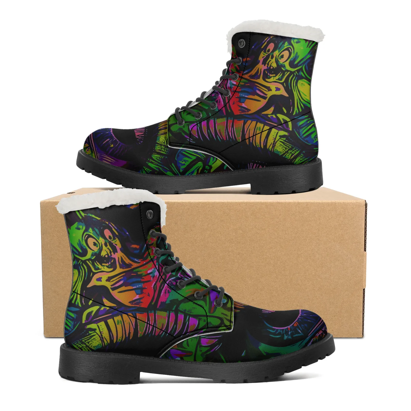 Men Shoes Eu To Us - Botas de Nieve de Felpa con