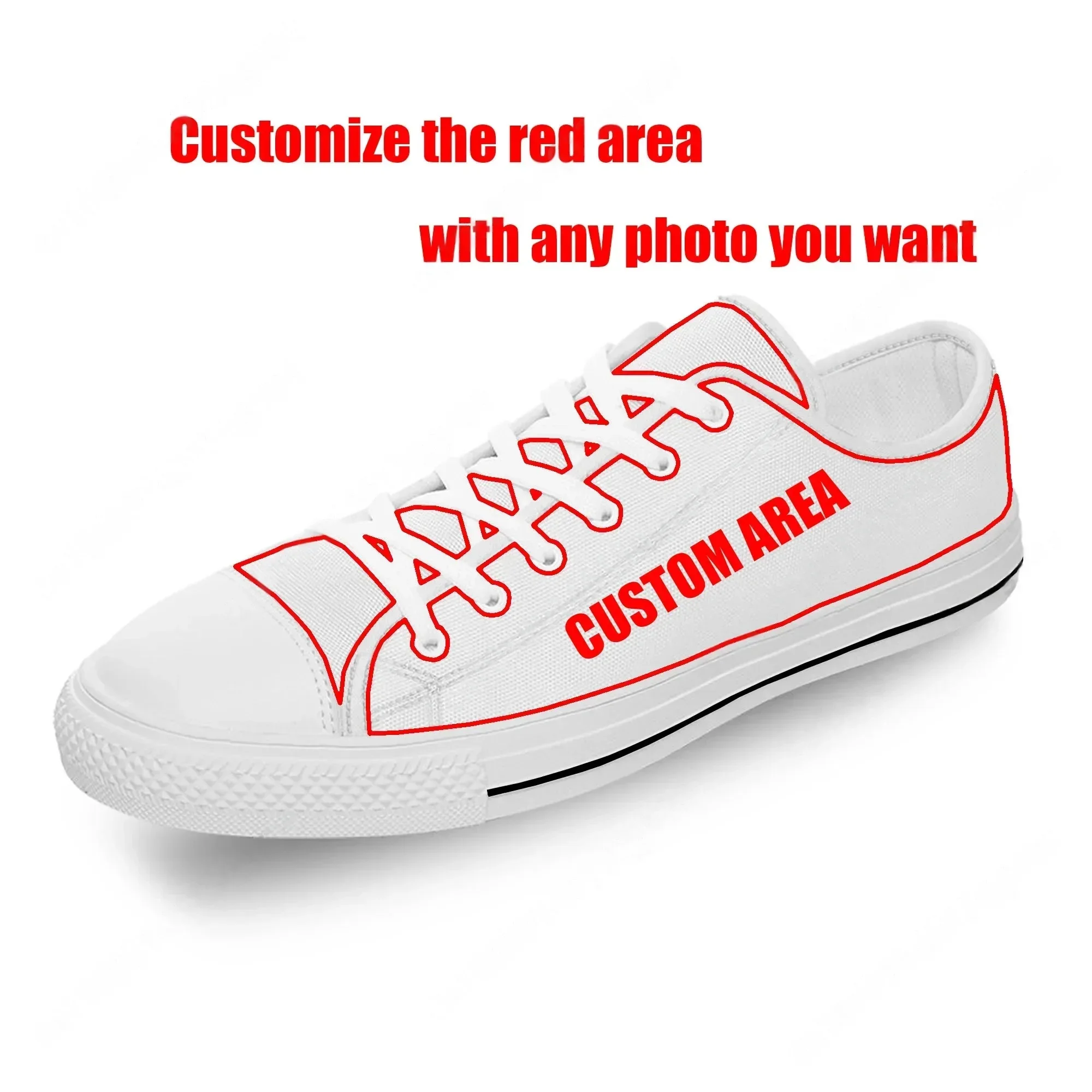 Men'S Shoes Black And White - Zapatillas Bajas Personalizadas para Hombre y