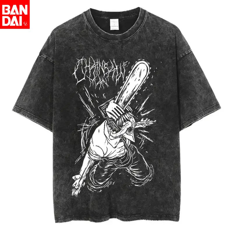 Men'S Shoes Black And White - Camiseta Gráfica de Metal Blanco Chainsaw