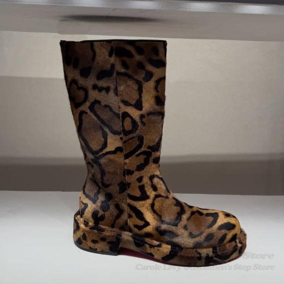 Men Shoes Brands - Botas de media pantorrilla con estampado