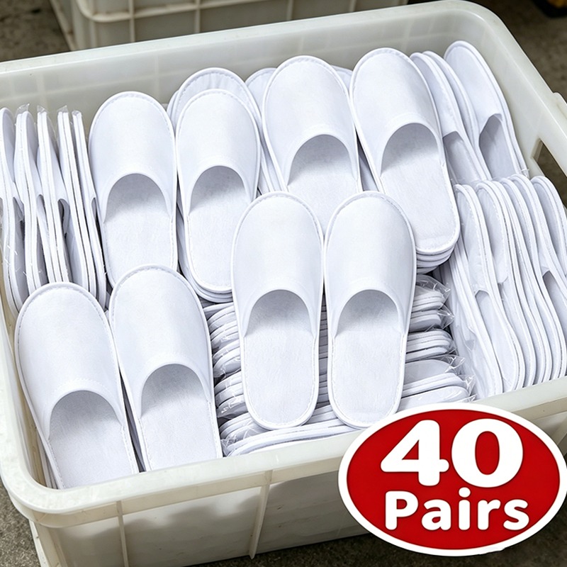 40 Pares de Pantuflas Blancas  - Men Shoes 2026 reseña y precio