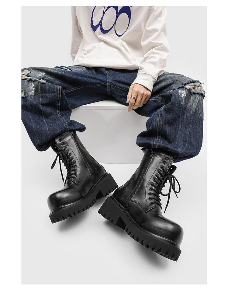Nuevas Botas con hebilla para  - Men'S Shoes Black And White reseña y precio