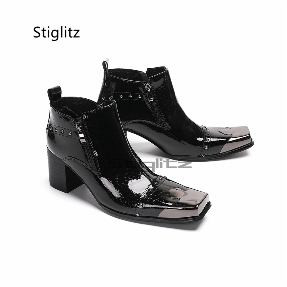 Botas Chelsea de charol para h - Men Shoes Size 11 reseña y precio