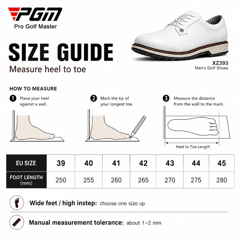 PGM Zapatos de golf impermeabl - Men Shoes Eu To Us reseña y precio